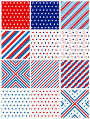 Fototapeta premium USA patriotic seamless pattern