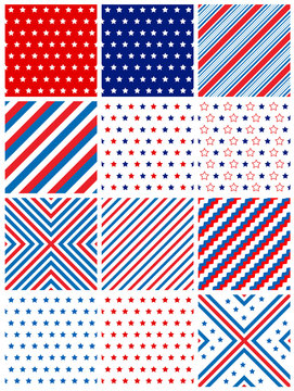 USA patriotic seamless pattern