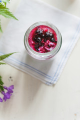 Yogurt with blueberries