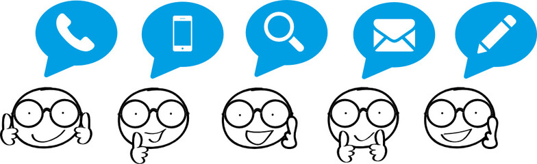 Kollektion Team Köpfe