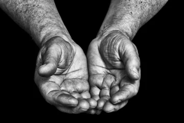 Fotobehang Senior hands © Tom Pavlasek