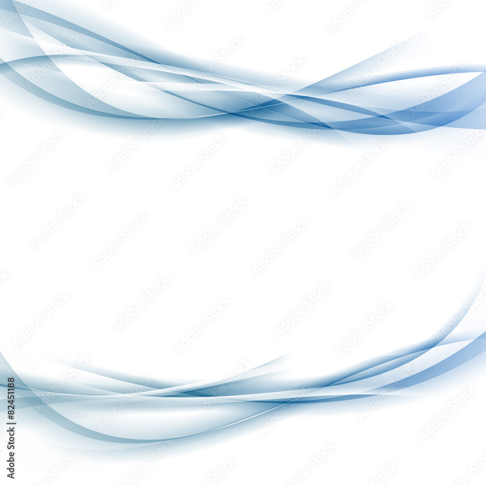 Canvas Prints modern abstract blue smooth swoosh wave background