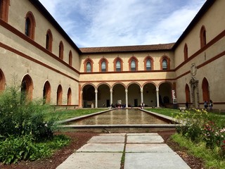 Fototapeta na wymiar Milano, il Castello Sforzesco - la Corte Ducale