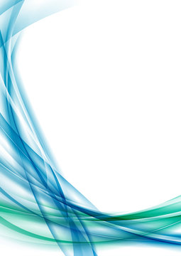 Blue Swoosh Line Certificate Abstract Background