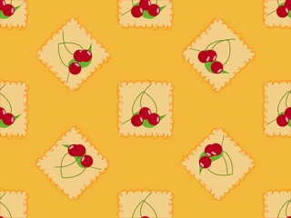 Cute cherry seamless pattern
