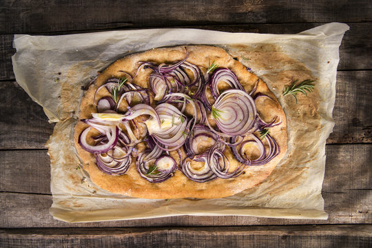 Focaccia With Red Onion