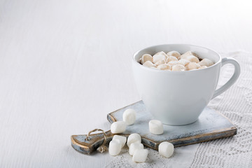 Hot chocolate with marshmallow