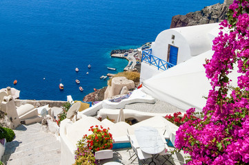 Classic Santorini scene , Greece