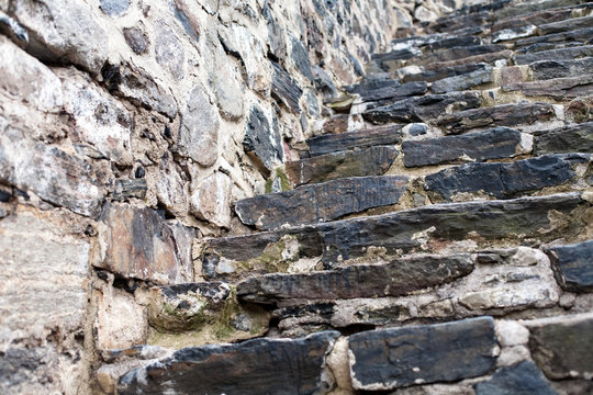 old fortress stone staircase