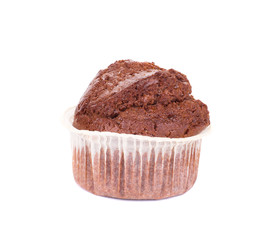 Muffin with chocolate.
