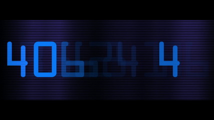 Close-up of blue digital numbers