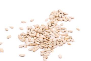 Close up of sunflower seeds.