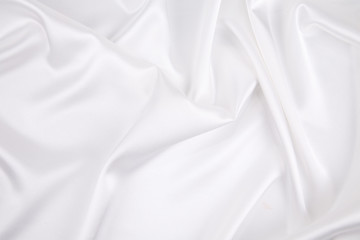 Fototapeta premium White silk texture close up.