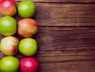 Fresh colorful apples