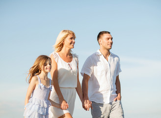 happy family at the seaside