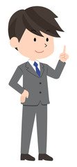 スーツ姿　男性（全身）