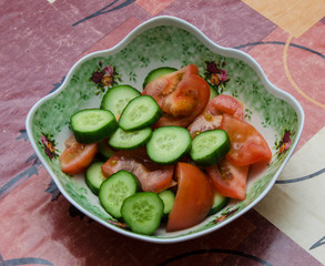 Tomato and Cucumber