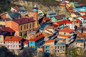 View of Tbilisi city, Georgia country - obrazy, fototapety, plakaty