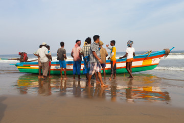 Village de pêcheurs traditionnels indiens 0908