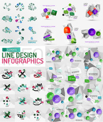 Fototapeta premium Infographic geometric layouts