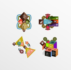 Set of abstract geometric shapes with options