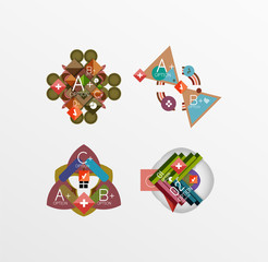 Set of abstract geometric shapes with options