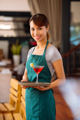 Waitress with a cocktail