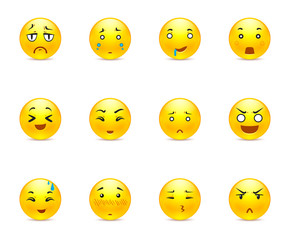 Set of anime stickers