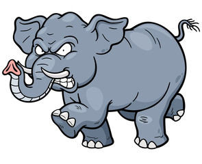 Vector illustration of Cartoon Elephant