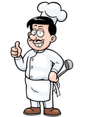 Vector illustration of Cartoon chef