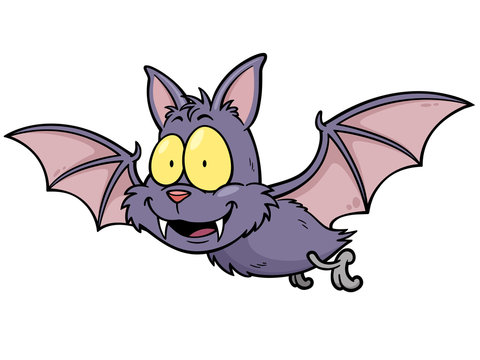 Vector illustration of Cartoon bat