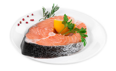 salmon fillet with lemon