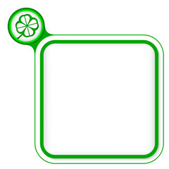 Green frame for your text and cloverleaf