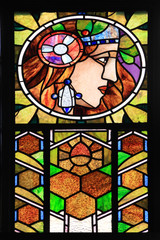 Art Nouveau Window in Prague