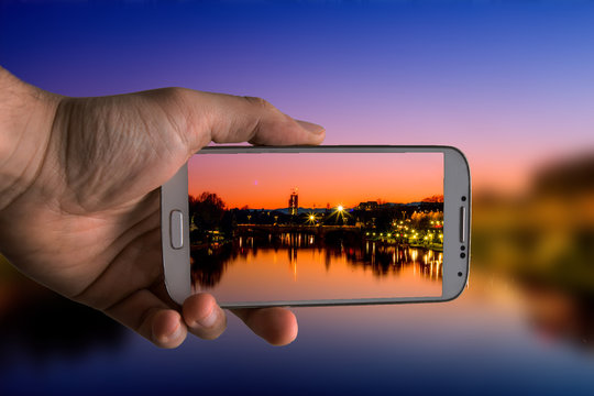 photographing landscapes with a smartphones