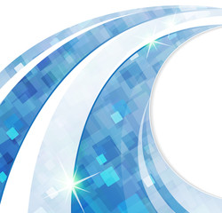 Blue concentric abstract background