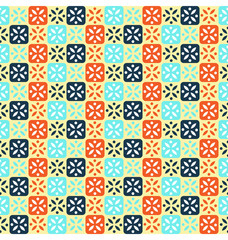 Seamless retro abstract pattern with flowers