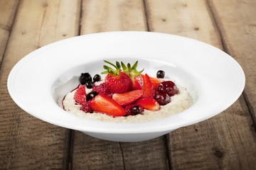 Porridge. Healthy Breakfast Plate