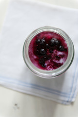 Yogurt with blueberries