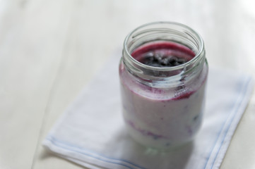 Yogurt with blueberries