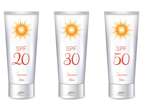 Protected skin with a sunscreen lotion SPF 50