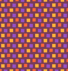 Seamless bright fun abstract mosaic pattern isolated on violet b