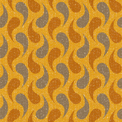Abstract tadpole pattern - seamless background - fabric texture