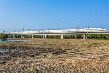 speeding train