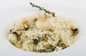 Risotto with mussels