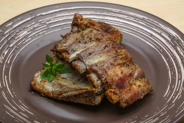 Roasted pork ribs