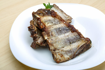 Roasted pork ribs