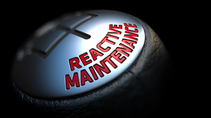 Reactive Maintenance on Car's Shift Knob. - obrazy, fototapety, plakaty