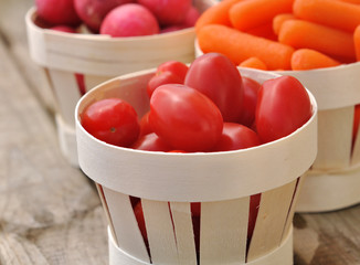 tomates cerise dans bourriche