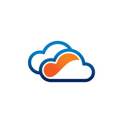 Couple Cloud Logo Template